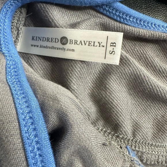 Kindred Bravely Racerback French Terry Nursing Bra gray/blue small NWT - Picture 4 of 5